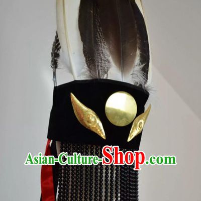 High Priest Shaman Feather Hat Custom Mongolian Style Headwear
