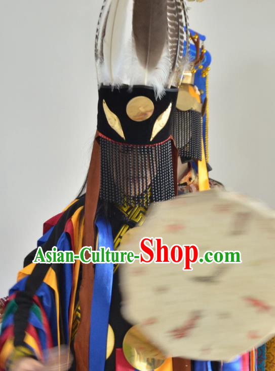 High Priest Shaman Feather Hat Custom Mongolian Style Headwear High Priest Shaman Feather Hat Custom Mongolian Style Headwear