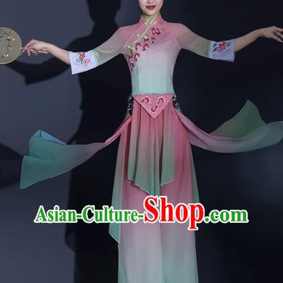 Jiaozhou Yangge Dance Costume Women Tea Picking Dance Outfit Chinese Classical Dance Clothing