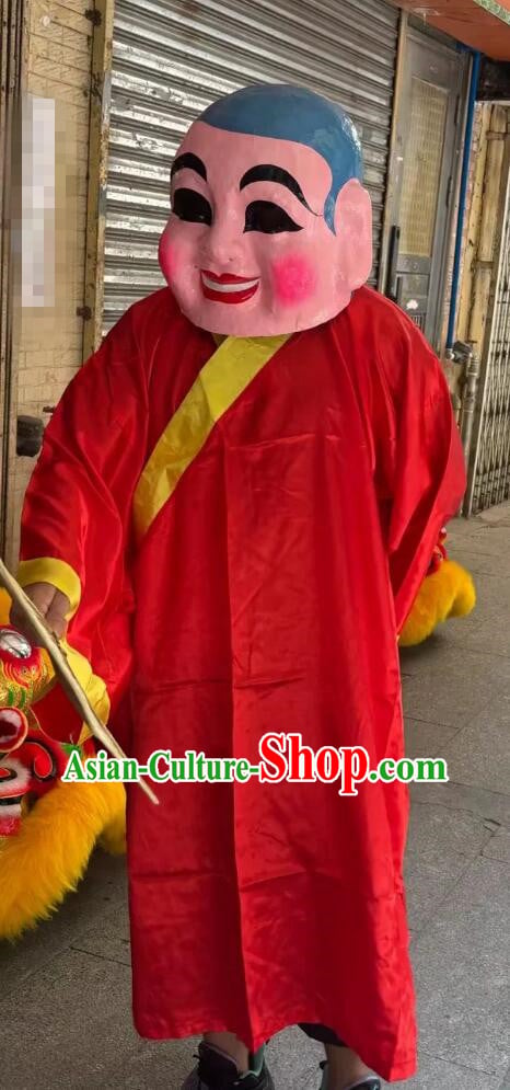 New Year Happy Celebration Laughing Monk Mask and Costumes Set