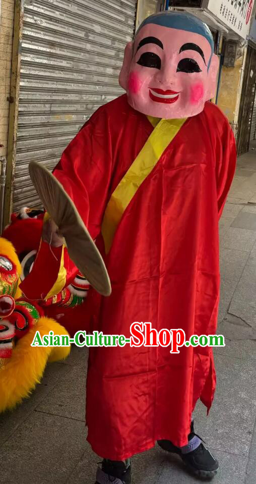 New Year Happy Celebration Laughing Monk Mask and Costumes Set New Year Happy Celebration Laughing Monk Mask and Costumes Set