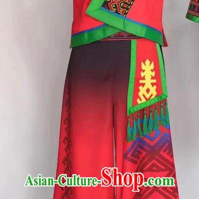 Hainan Li Minority Male Dance Performance Costume March Third Festival Wear