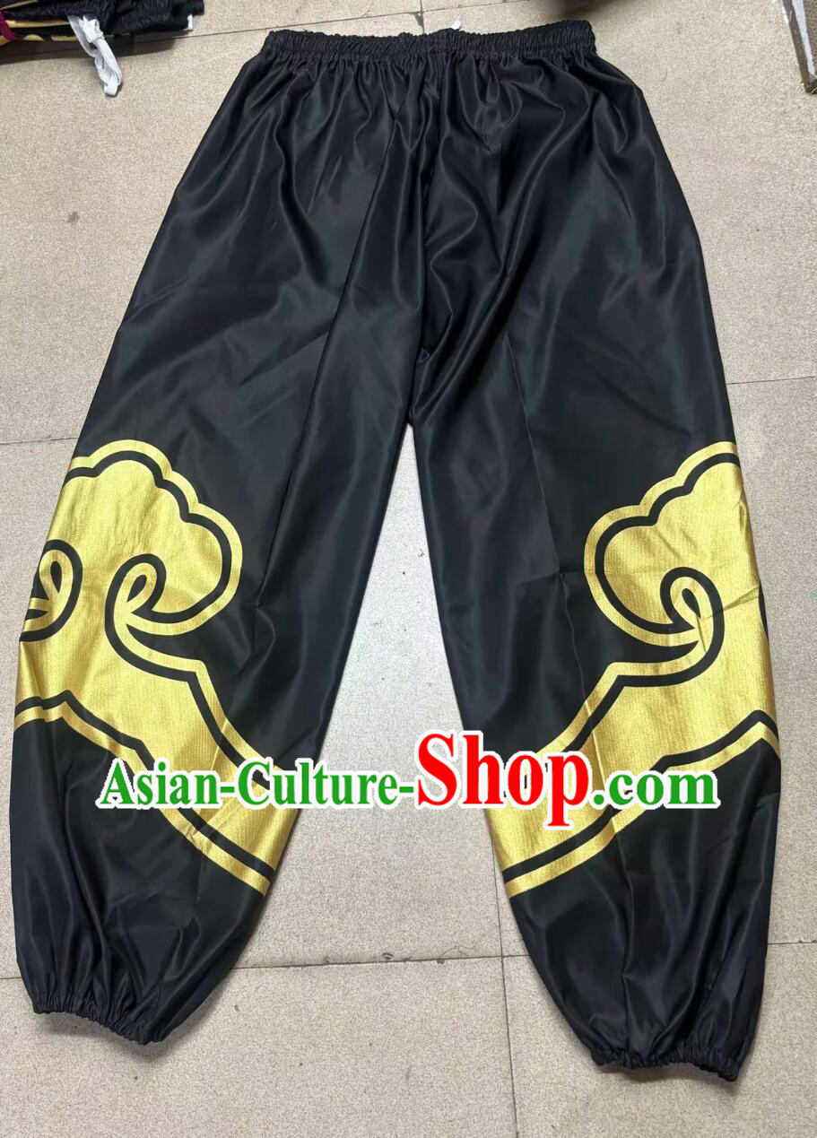 Printing Lion Dance Pants Chinese Lion Dance Costume Handmade Black Trousers Printing Lion Dance Pants Chinese Lion Dance Costume Handmade Black Trousers