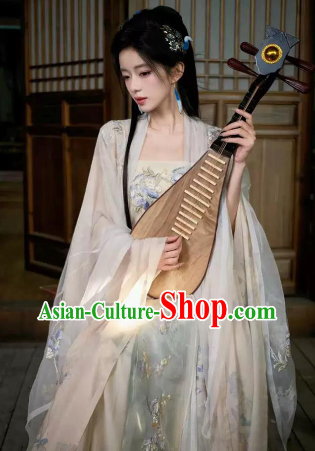 Song Dynasty Large Sleeve Hanfu Dress Heavy Embroidered Daily Wear Traditional Chinese Costumes Song Dynasty Large Sleeve Hanfu Dress Heavy Embroidered Daily Wear Traditional Chinese Costumes