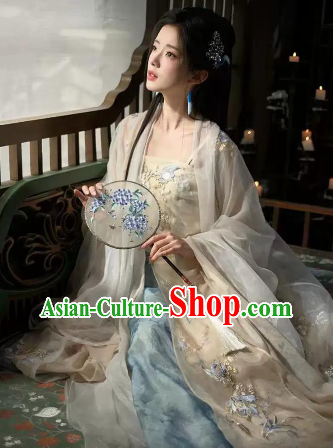 Song Dynasty Large Sleeve Hanfu Dress Heavy Embroidered Daily Wear Traditional Chinese Costumes Song Dynasty Large Sleeve Hanfu Dress Heavy Embroidered Daily Wear Traditional Chinese Costumes