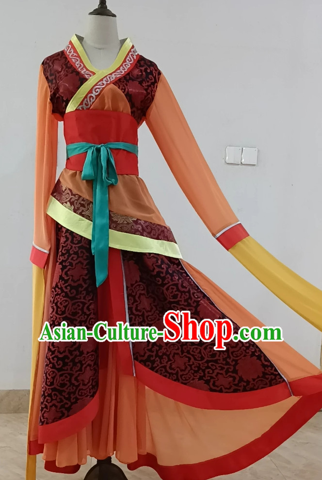Yong Meng Classical Dance Costume Chinese Han Tang Dance Water Sleeves Dress Group Dance Stage Performance Clothing