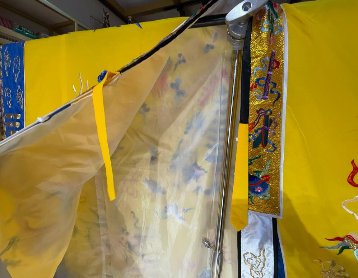 Full Gold Embroidery Imitation Handmade Large Sleeve Daoist Robe Double Dragon Dharma Garment Full Gold Embroidery Imitation Handmade Large Sleeve Daoist Robe Double Dragon Dharma Garment